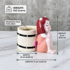 Cute Angel Girl Resin Planter Pot with Barrel – Mini Decorative Succulent Holder