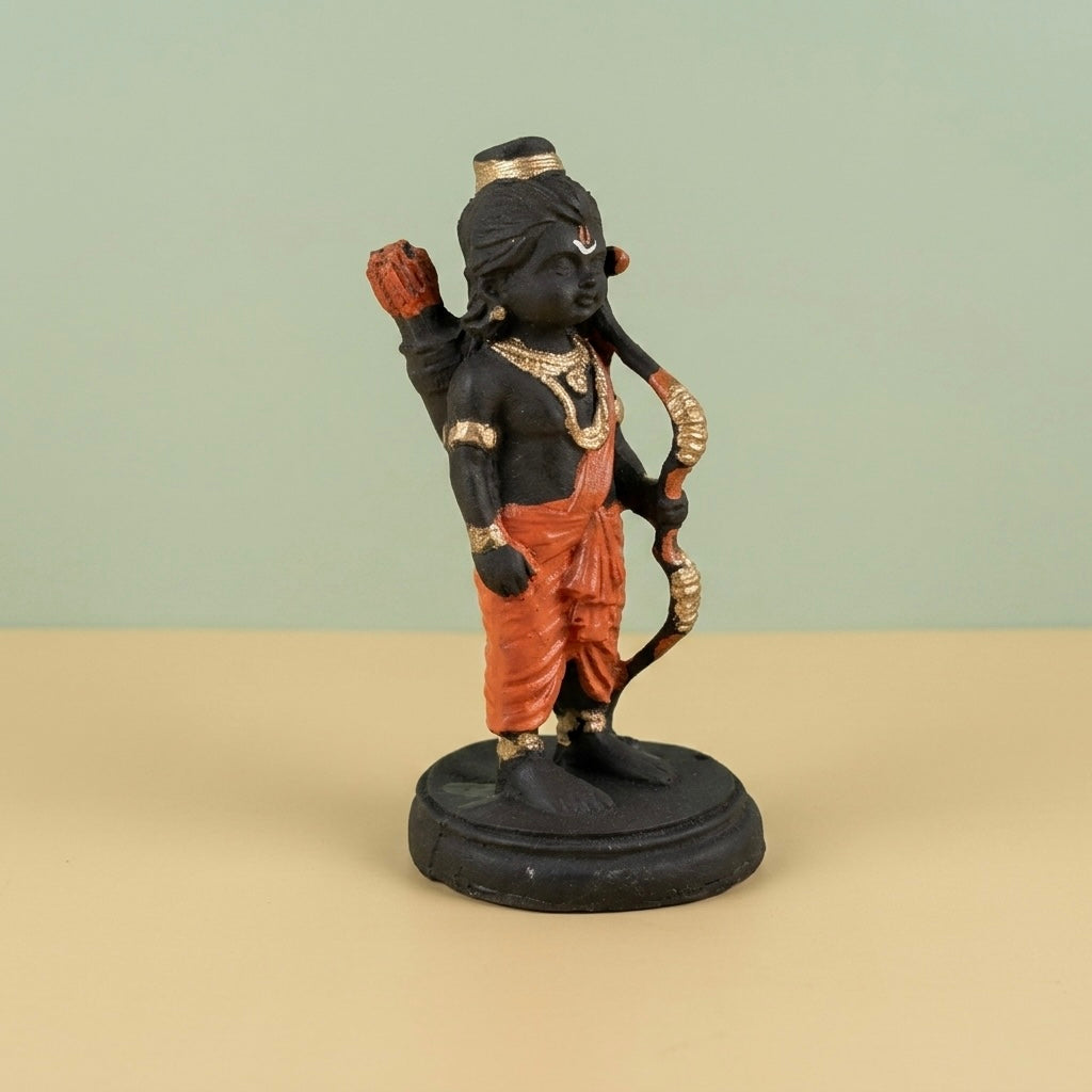 Bal Ram Resin Idol – Baby Lord Rama with Bow Spiritual Décor Statue