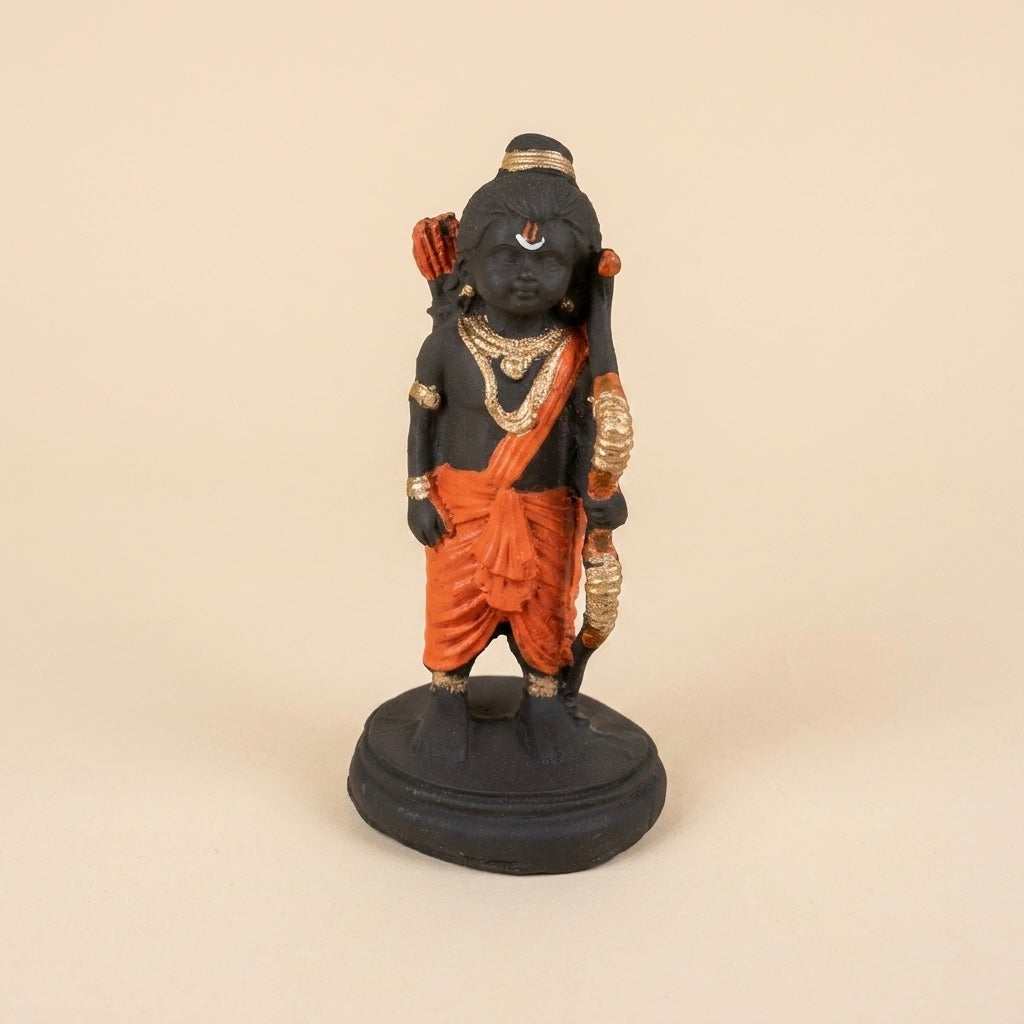 Bal Ram Resin Idol – Baby Lord Rama with Bow Spiritual Décor Statue