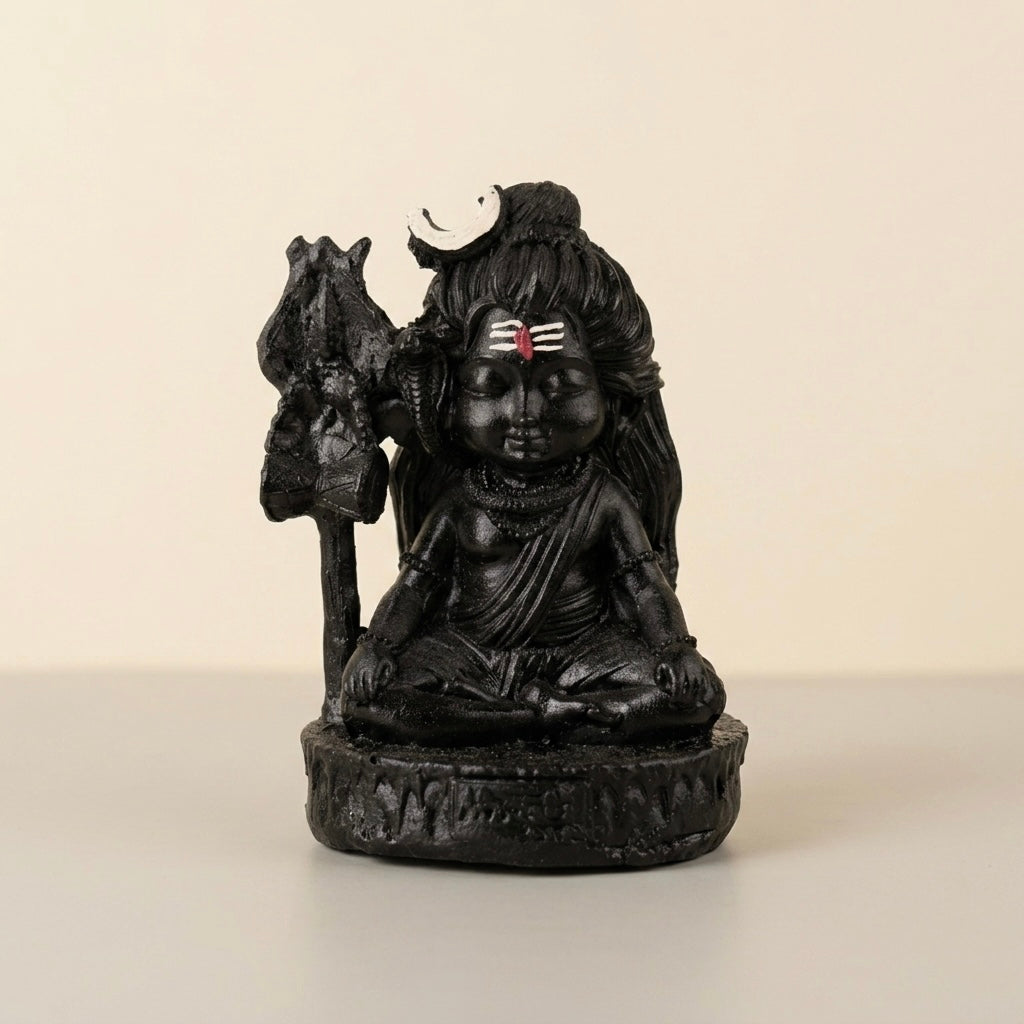 Baby Shiva Resin Idol – Cute Mahadev Mini Spiritual Decor Statue Main image