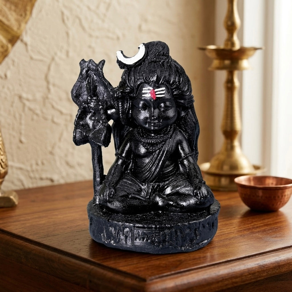 Baby Shiva Resin Idol – Cute Mahadev Mini Spiritual Decor Statue Secondary image