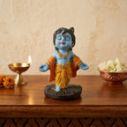 Cute Bal Krishna Resin Idol – Standing Baby Krishna Spiritual Décor Statue