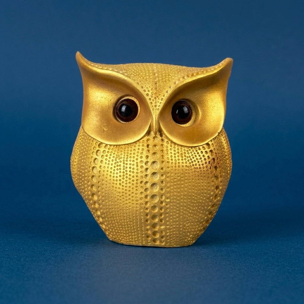 Premium Golden Owl Resin Showpiece for Home Décor & Office Decoration Secondary image