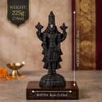 Lord Balaji Venkateswara Resin Idol – Black Finish Divine Home Temple Statue