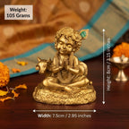 Bal Krishna Namaste Resin Idol (White & Gold) – Cute Baby Krishna Décor Statue