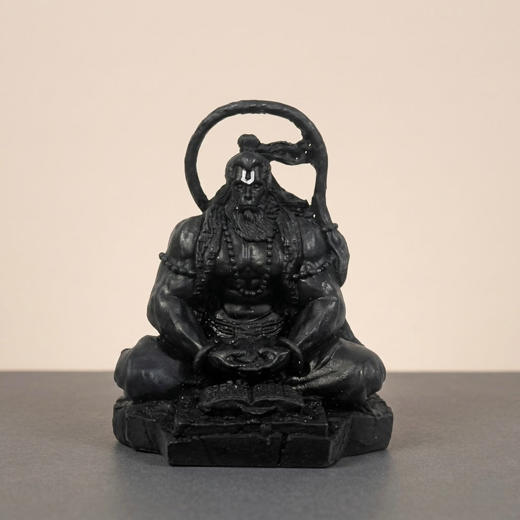 Meditating Hanuman Resin Idol – Spiritual Strength & Focus Decor Secondary image