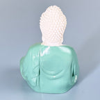 White Buddha Meditation Resin Idol – Peaceful Sitting Statue for Home Décor