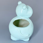 Cute Hippo Resin Planter Pot – Adorable Animal Succulent Pot for Desk & Home Décor