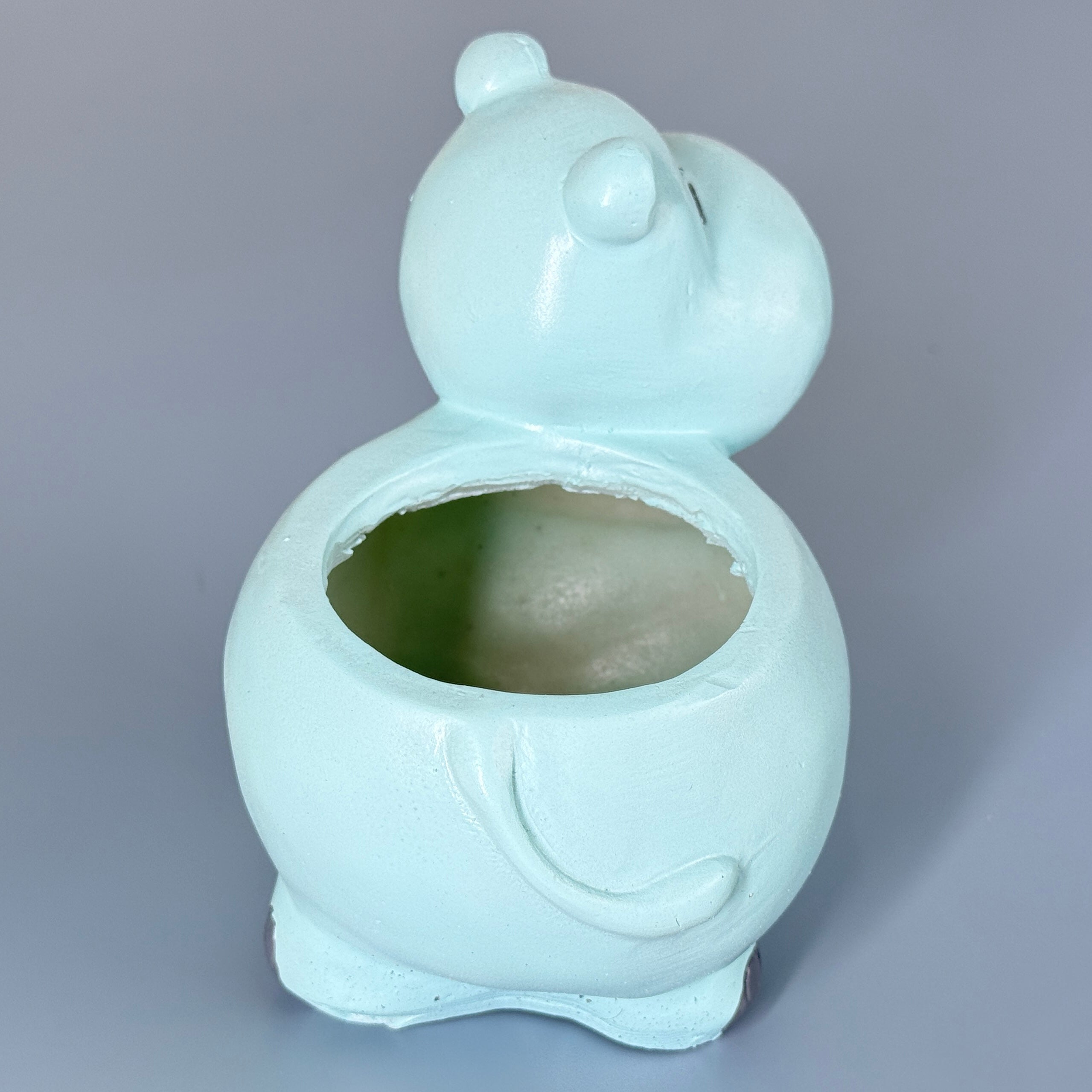 Cute Hippo Resin Planter Pot – Adorable Animal Succulent Pot for Desk & Home Décor