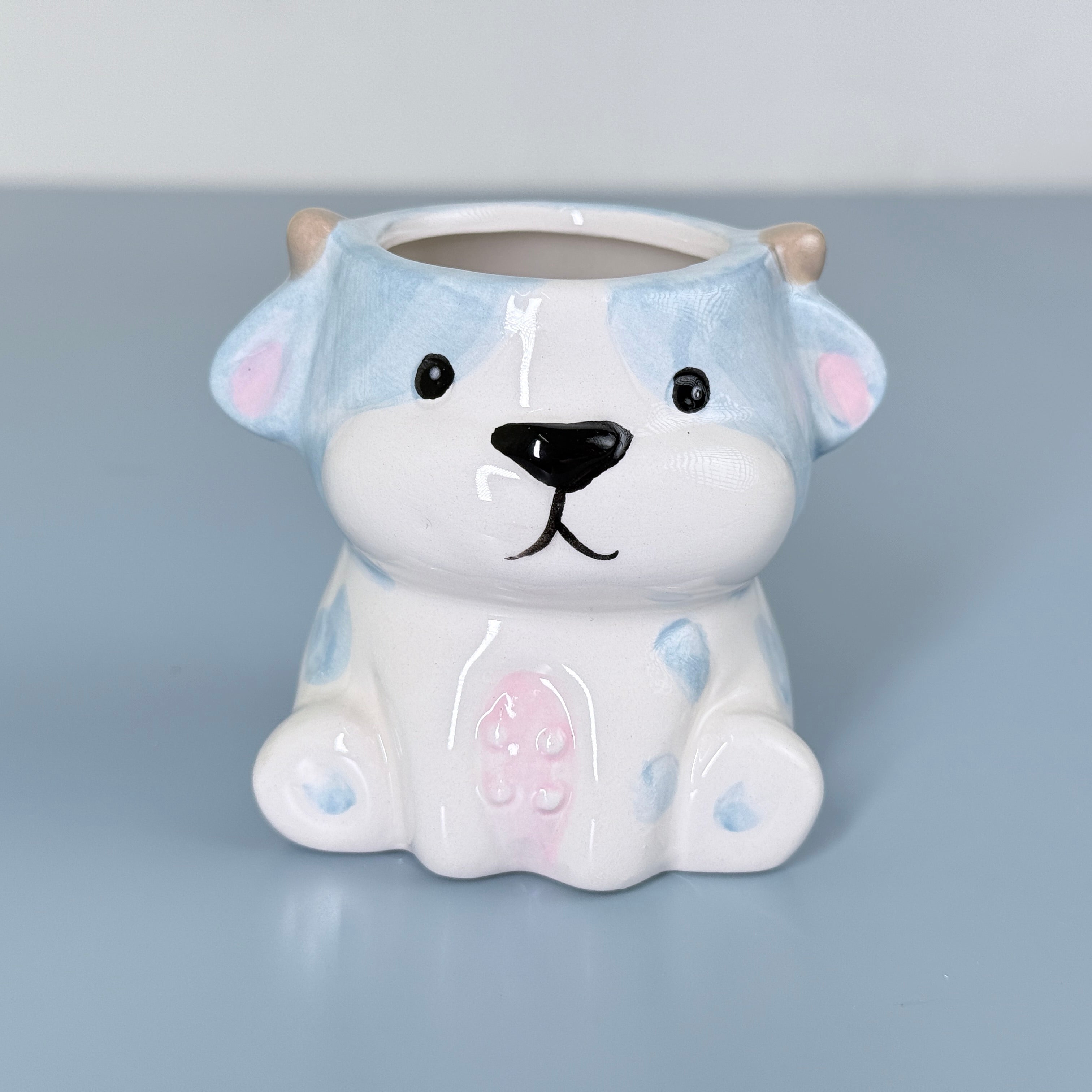 Cute Dog Ceramic Planter Pot – Adorable Animal Pot for Succulents & Desk Décor