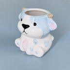 Cute Dog Ceramic Planter Pot – Adorable Animal Pot for Succulents & Desk Décor