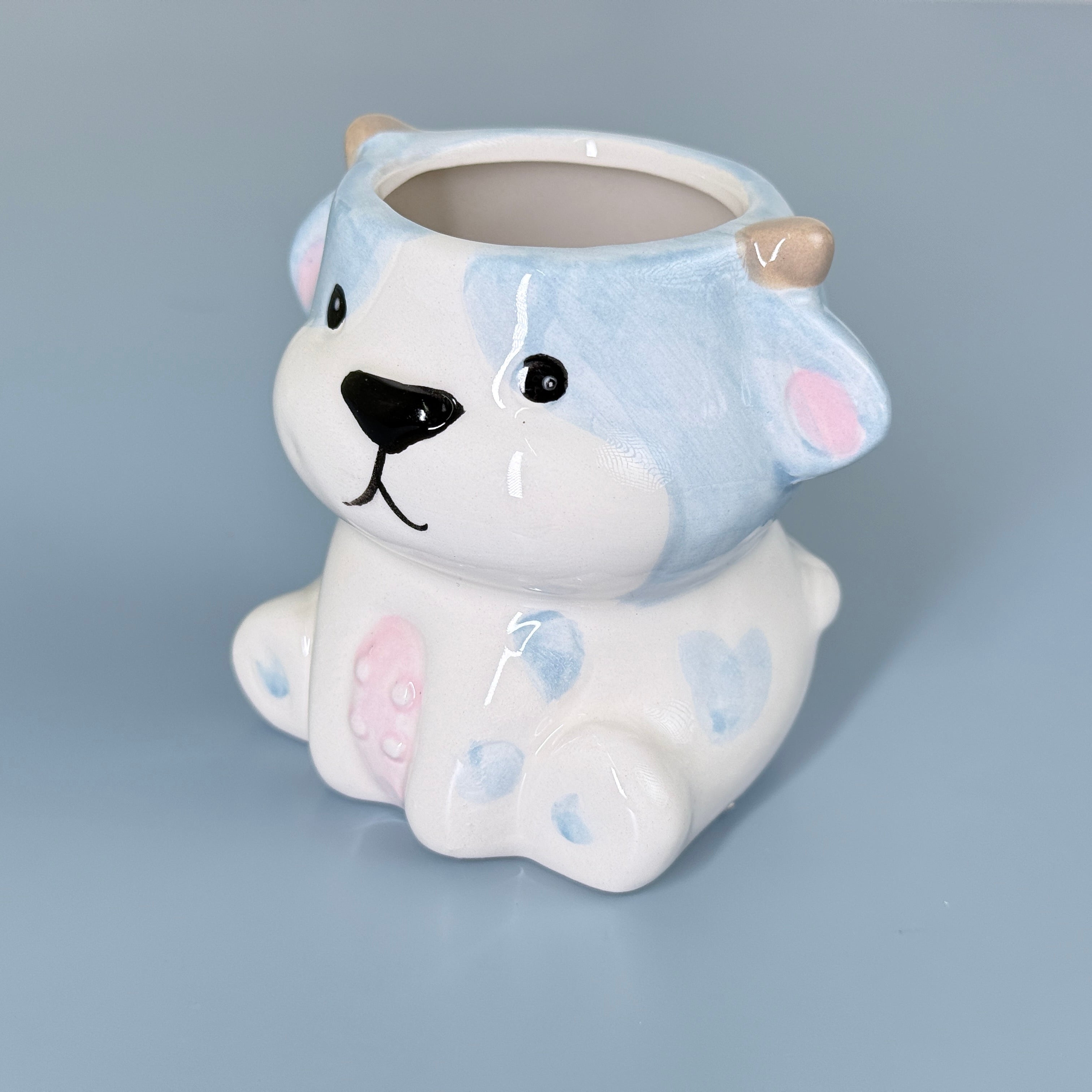 Cute Dog Ceramic Planter Pot – Adorable Animal Pot for Succulents & Desk Décor