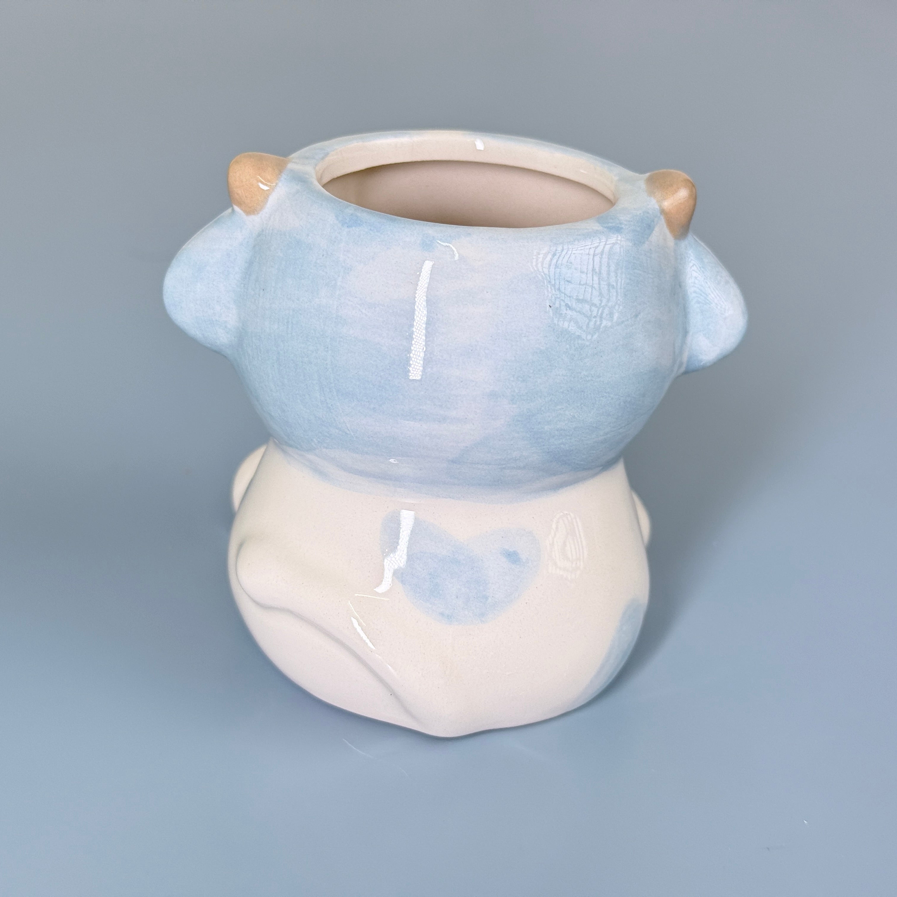 Cute Dog Ceramic Planter Pot – Adorable Animal Pot for Succulents & Desk Décor