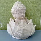 Baby Buddha Resin Lotus Showpiece for Home Decor & Meditation