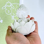 Baby Buddha Resin Lotus Showpiece for Home Decor & Meditation