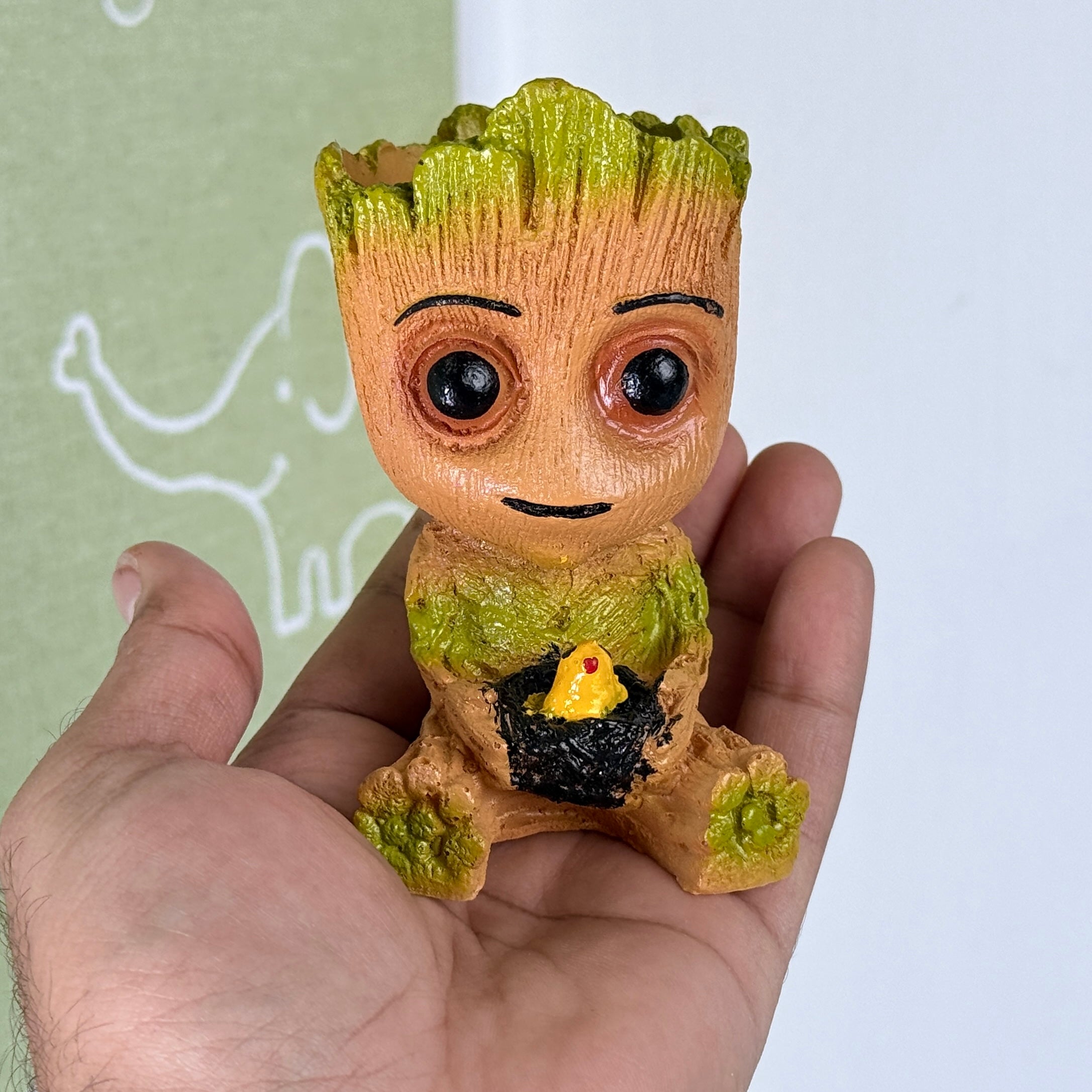 Baby Groot Resin Planter – Cute Mini Succulent Pot for Desk & Home Décor