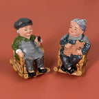 Cute Grandparents Resin Couple Showpiece Miniature Figurine for Home Decor