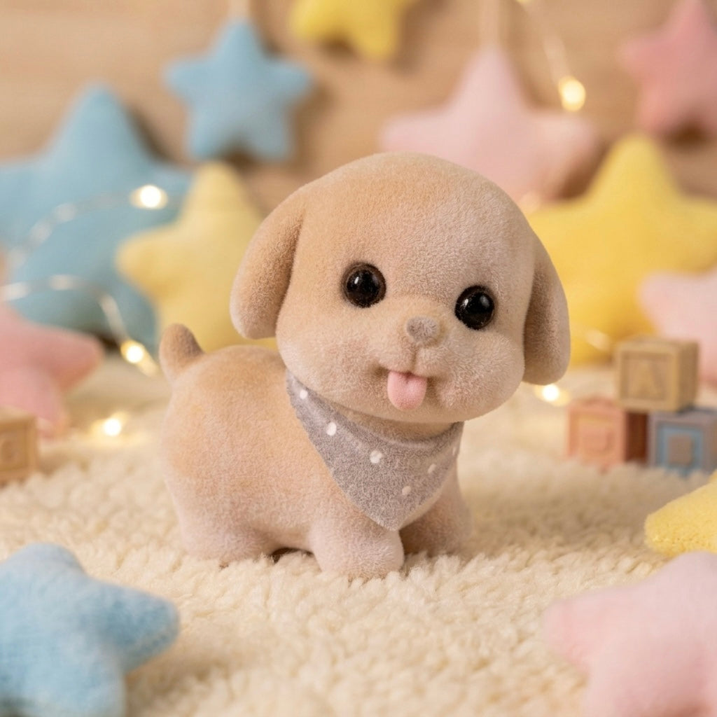 Cute Puppy Resin Showpiece Mini Dog Figurine for Home Decor