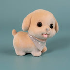 Cute Puppy Resin Showpiece Mini Dog Figurine for Home Decor