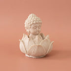 Baby Buddha Resin Lotus Showpiece for Home Decor & Meditation