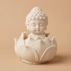 Baby Buddha Resin Lotus Showpiece for Home Decor & Meditation