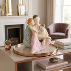 Mother with Kids Resin Showpiece Family Love Decorative Figurine