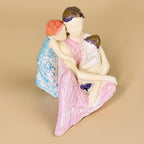 Mother with Kids Resin Showpiece Family Love Decorative Figurine