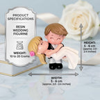 Mini Wedding Couple Resin Showpiece Bride & Groom Figurine