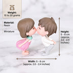 Mini Kissing Couple Resin Showpiece Romantic Love Figurine