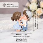 Mini Kissing Romantic Couple Resin Showpiece Love Figurine
