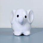 Minimalist White Elephant Ceramic Plant Pot | Cute Animal Succulent Planter for Home & Desk Decor
