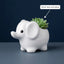 Minimalist White Elephant Ceramic Plant Pot | Cute Animal Succulent Planter for Home & Desk Decor